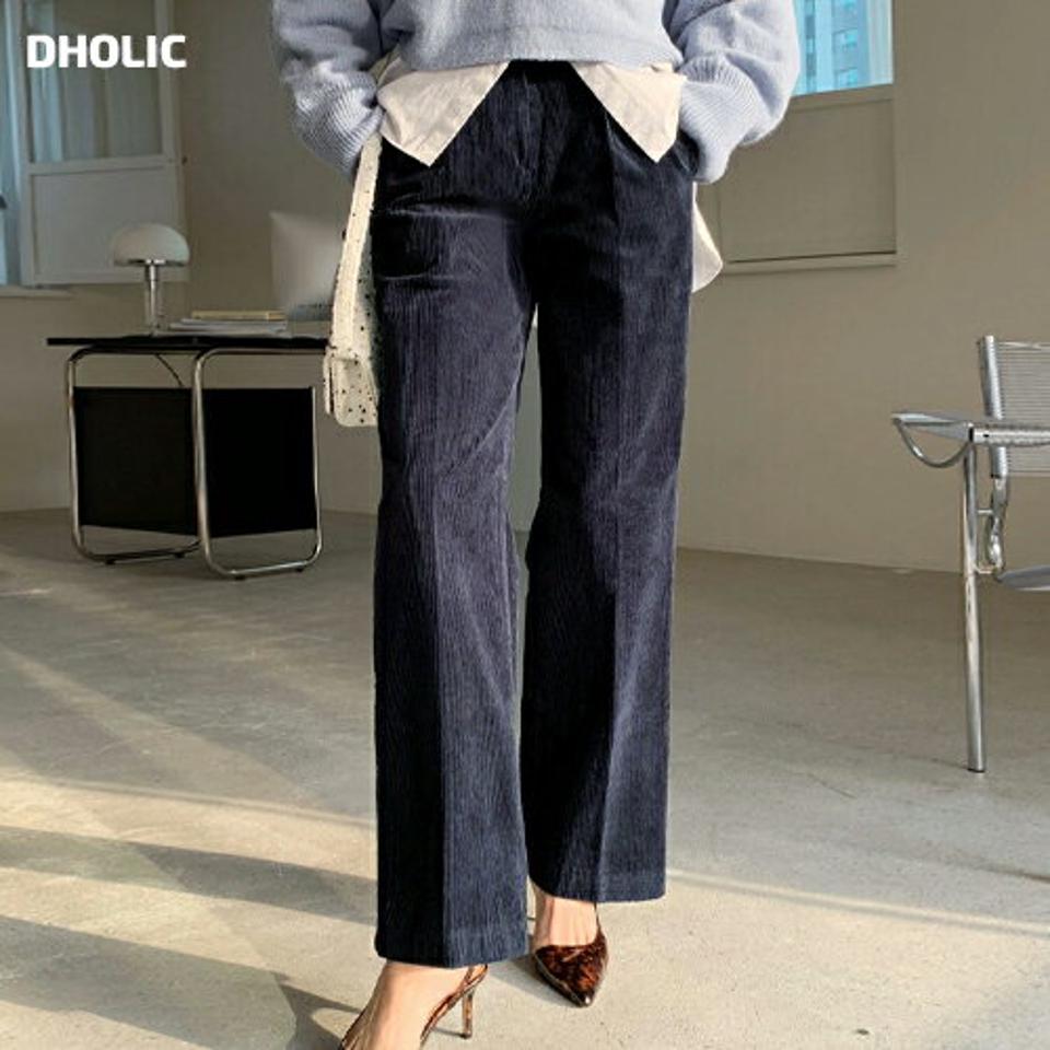 コーデュロイタックワイドパンツ・全4色・t00473 レディース 【pt】パンツ ズボン ロングパンツ ワイドパンツ コーデュロイ シンプル タック カジュアル 大人 ラフ ハイウエスト 秋 冬 韓国ファッション ハイホリHIHOLLI