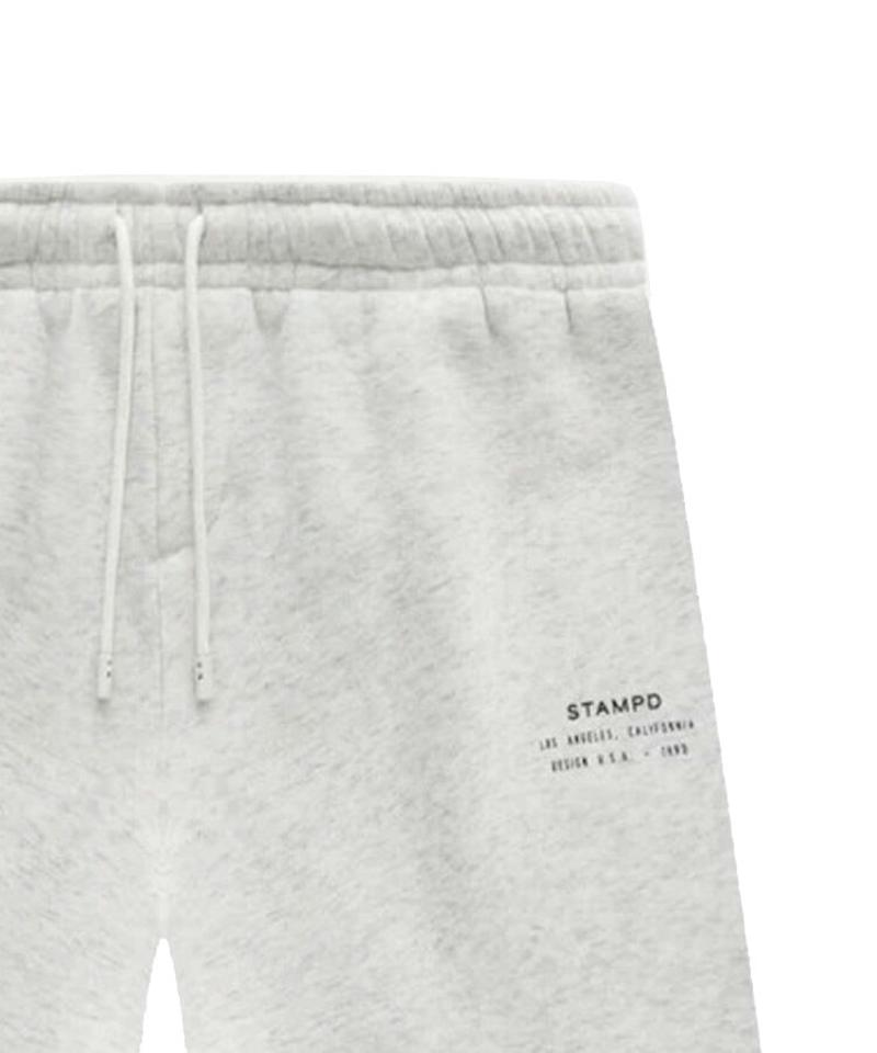 STAMPD スタンプド スウェットパンツ メンズ ESSENTIAL SWEATSHORT オートミールヘザーグレー SLA-M2810SH ロゴ 定番 パンツ ハーフパンツ ストリート