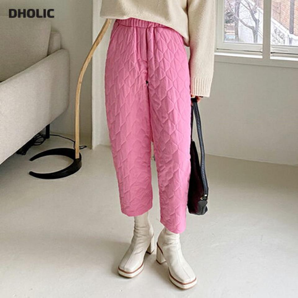 ウエストゴムキルトバルーンパンツ・全3色・b65942 レディース 【pt】韓国ファッション ボトムス ロング ロングパンツ ウエストゴム キルトパンツ カラーパンツ バルーン ワイド ポケット シンプル 体型カバー カジュアル フェミニン 秋 冬