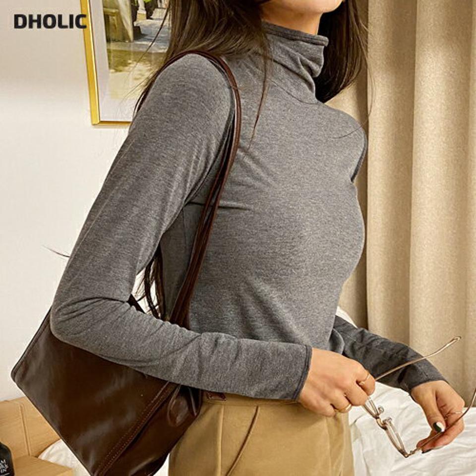 裏起毛アウトステッチタートルネックTシャツ・全5色・t66359 レディース 【tops】韓国ファッション トップス Tシャツ 大人 長袖 タートルネック 裏起毛 アウトステッチ レーヨン混 無地 ベーシック シンプル 体型カバー フェミニン カジュアル 秋 冬