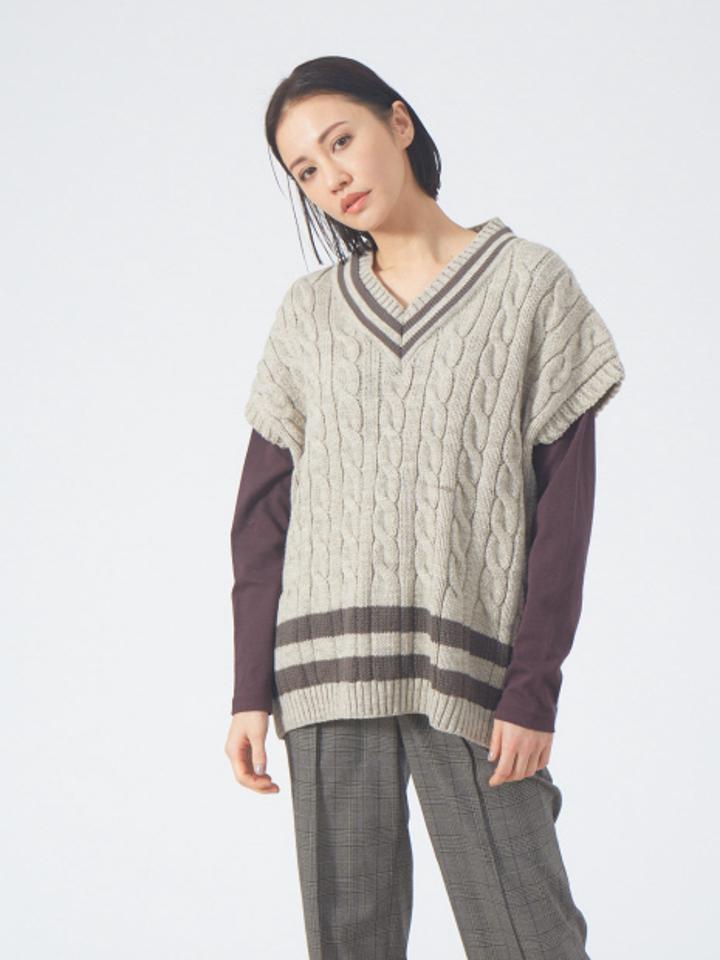 【WEB限定】【Oldderby Knitwear/オールドダービー・ニットウェア】 ニットベスト