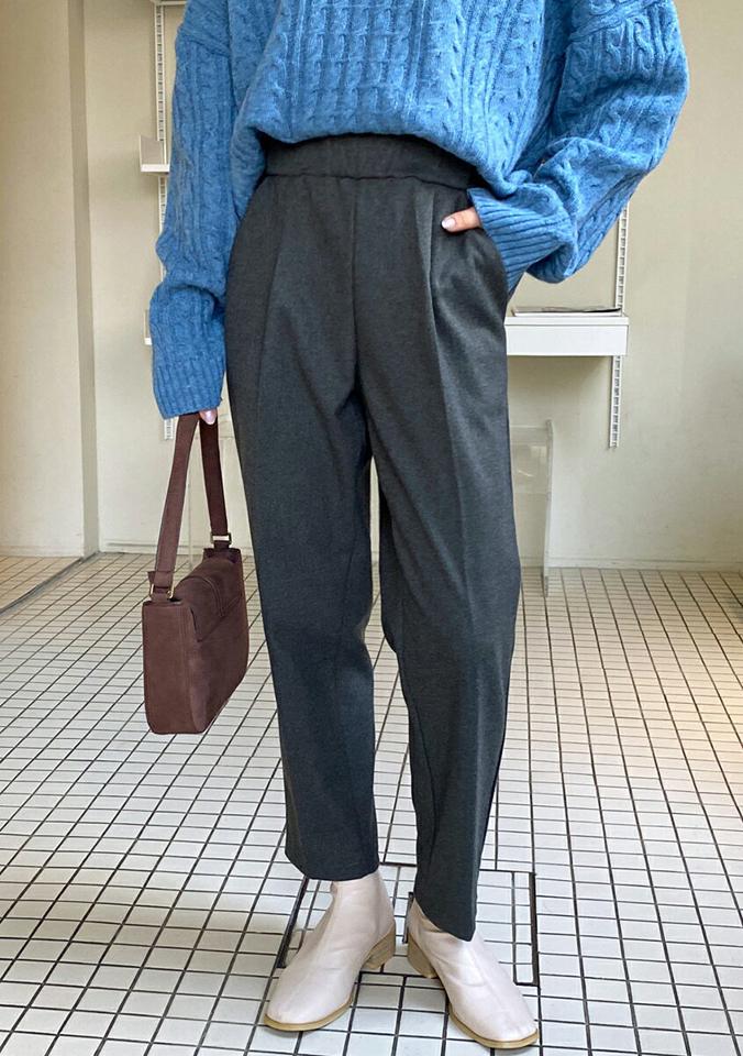 ウエストゴムスラックス・全6色・t01748 レディース 【pt】韓国ファッション ボトムス パンツ ロング ロングパンツ スラックスパンツ ウエストゴム ストレート ロング丈 デイリー 無地 シンプル 足長 高見え オフィス 秋 冬 NIJU