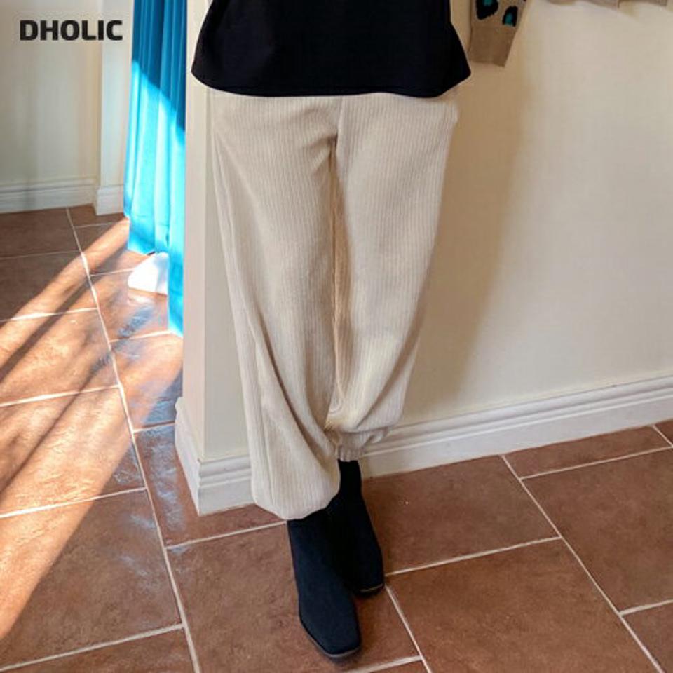 ≪人気商品再入荷≫コーデュロイジョガーパンツ・全2色・t66043 レディース 【pt】韓国ファッション ボトムス ロング ロングパンツ パンツ コーデュロイ ジョガーパンツ ワイド ウエストゴム 無地 シンプル カジュアル フェミニン 秋 冬