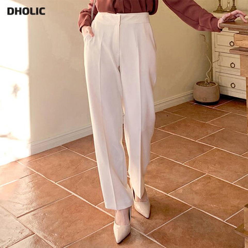 【新作10%OFF】バックゴムスラックス・全2色・t66044 レディース 【pt】韓国ファッション ボトムス ロング ロングパンツ スラックスパンツ スラックス バックゴム 無地 ベーシック シンプル スリム ストレート 体型カバー カジュアル フェミニン 秋 冬