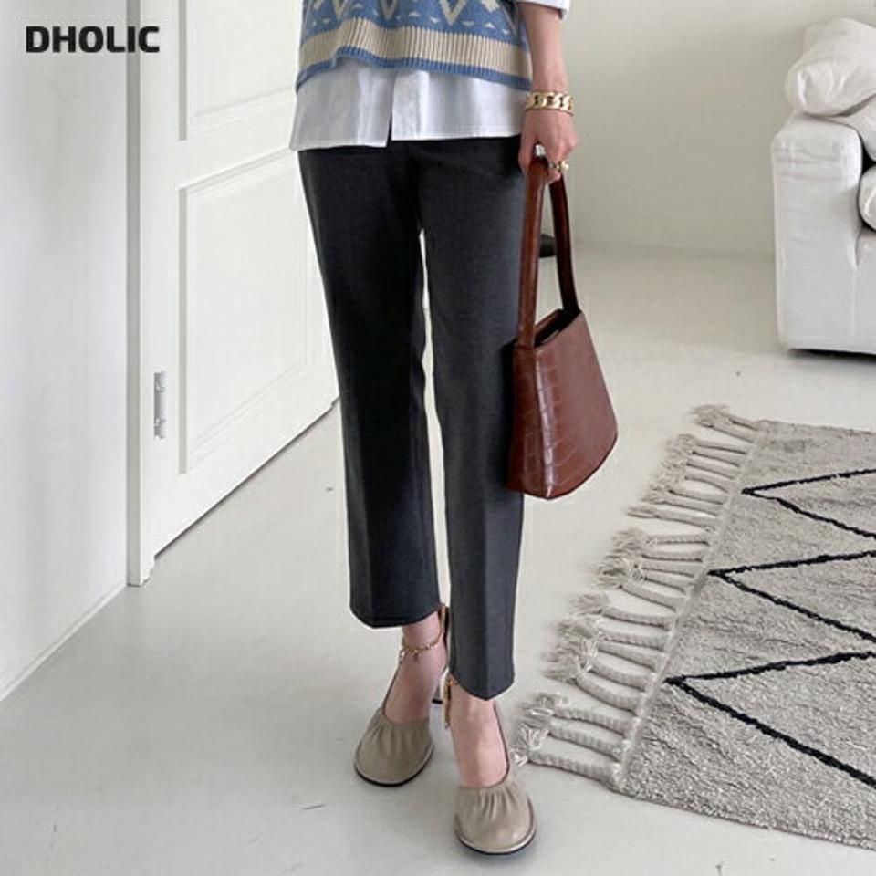 ウエストゴムテーパードパンツ・全6色・t71322 レディース 【pt】パンツ ズボン ロングパンツ 長ズボン ウエストゴム テーパードパンツ 単色 無地 シンプル 大人 オフィスカジュアル クロップド丈 秋 冬 韓国ファッション ハイホリHIHOLLI