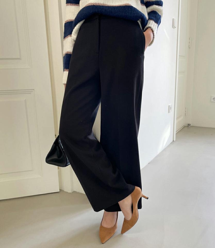 両起毛ストレートスラックス・全3色・t00802 レディース 【pt】スラックス パンツ ズボン ロングパンツ 長ズボン 裏起毛 ストレート 単色 無地 シンプル ベーシック 大人 きれいめ オフィスカジュアル 暖かい 冬 韓国ファッション ハイホリHIHOLLI