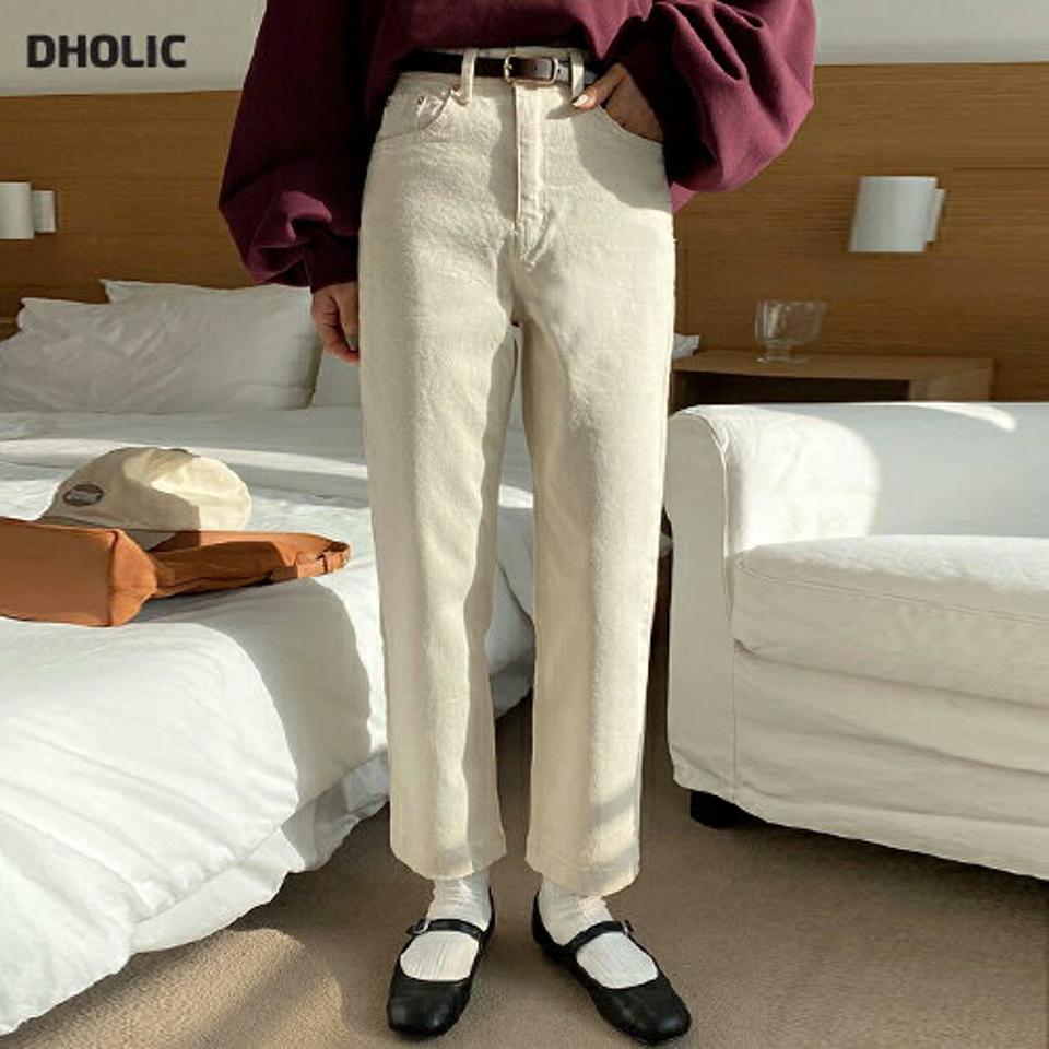 裏起毛セミテーパードパンツ・全2色・t63399 レディース 【pt】韓国ファッション ボトムス ロング ロングパンツ パンツ 裏起毛 セミテーパードパンツ 無地 シンプル 体型カバー カジュアル フェミニン 秋 冬