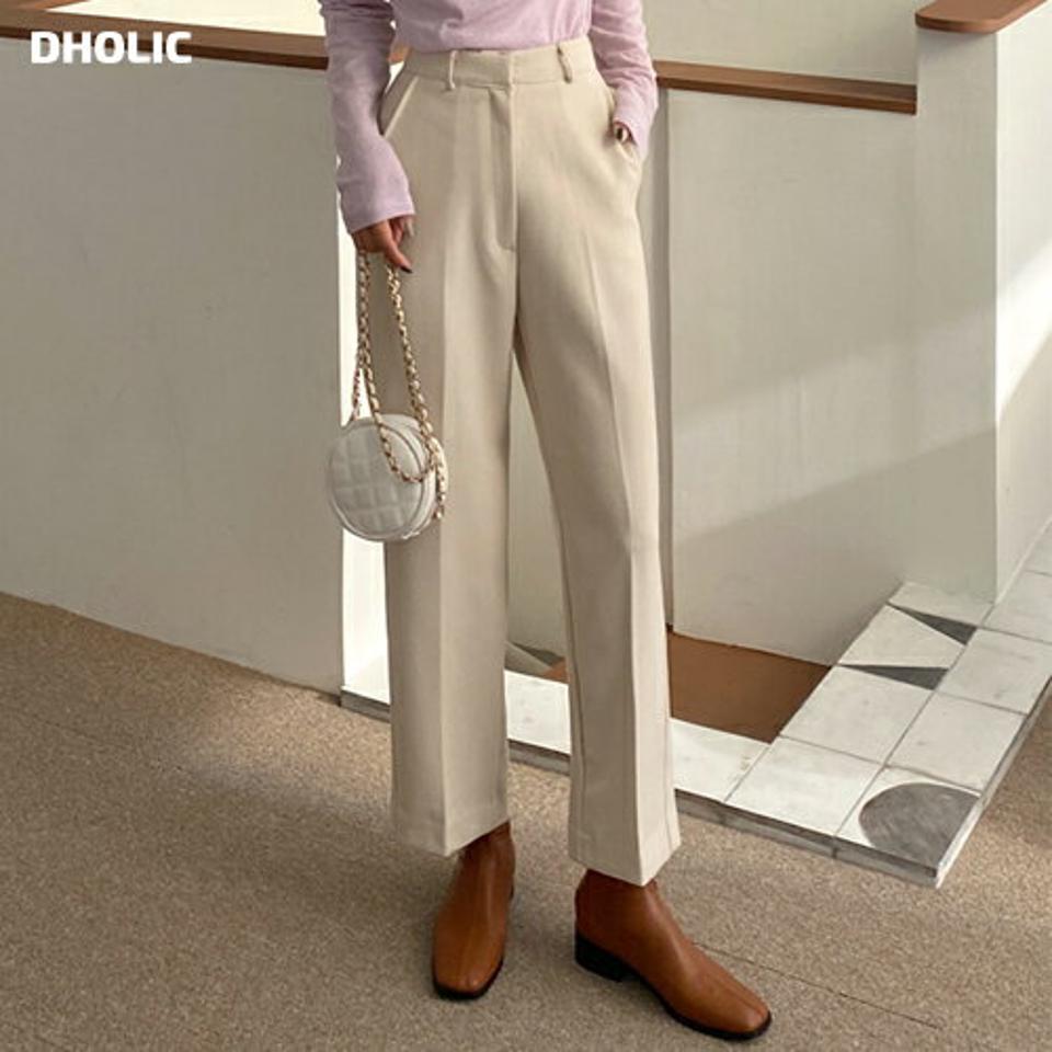 センタープレスワイドスラックス・全3色・t63414 レディース 【pt】韓国ファッション ボトムス ロング ロングパンツ スラックスパンツ スラックス センタープレス ワイド プレス加工 無地 シンプル 体型カバー カジュアル フェミニン 秋 冬