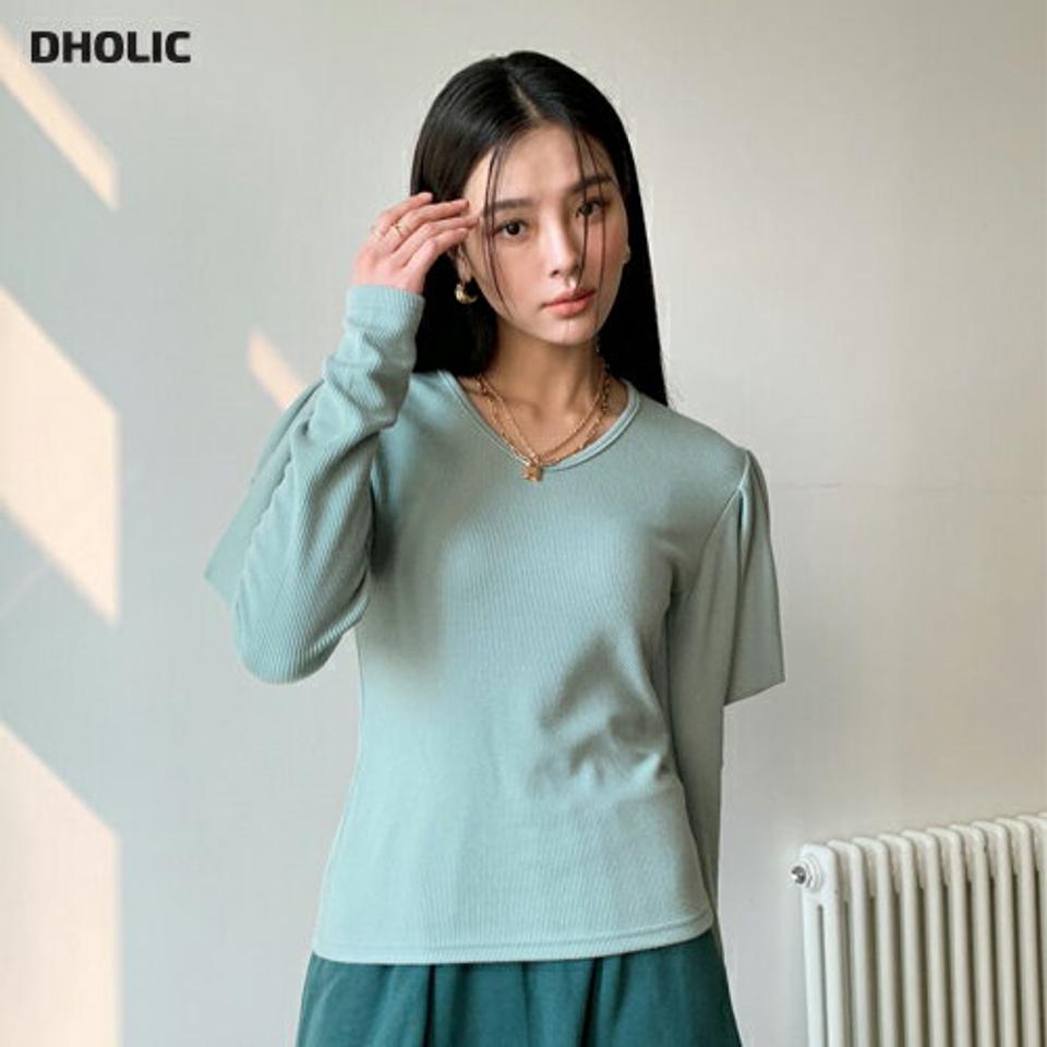 【只今10%OFF】パフスリーブリブニット・全4色・t71442 レディース 【tops】 韓国ファッション トップス ニット Vネック 長袖 パフスリーブ リブニット タイト スリム 無地 ハイゲージ カジュアル 冬 ハイホリHIHOLLI【ニットセール】