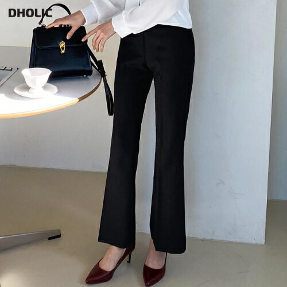 【マラソン特価】ハイウエストフレアスラックス・全2色・t00051 レディース 【pt】韓国ファッション ボトムス ロング ロングパンツ スラックスパンツ スラックス ハイウエスト ベルトループ フレア 無地 シンプル カジュアル 秋 冬