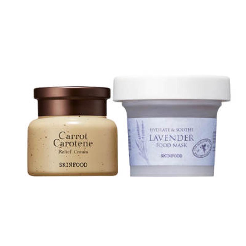 フードマスクラベンダー&キャロットカロテン カーミングウォーターパッドセット