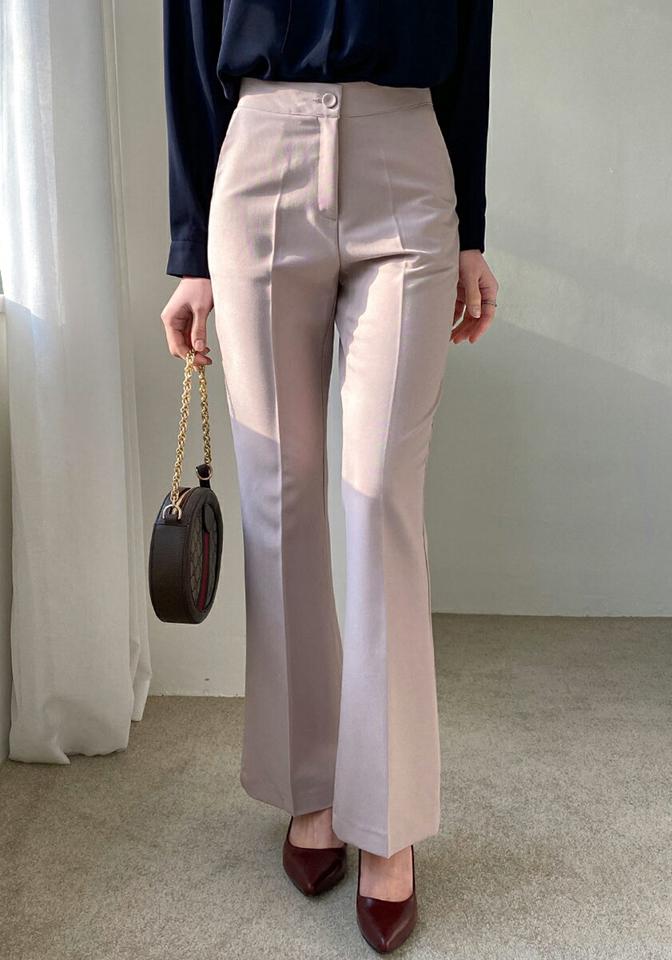 スリムフレアスラックス・全4色・t63416 レディース 【pt】韓国ファッション ボトムス ロング ロングパンツ スラックスパンツ スラックス スリム フレア ブーツカット 無地 ベーシック シンプル 体型カバー カジュアル 秋 冬