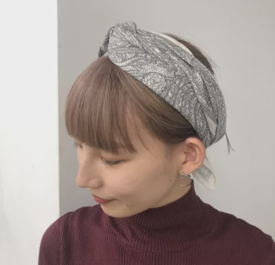 【MADE IN JAPAN】シルクカシミヤペイズリー柄大判スカーフ