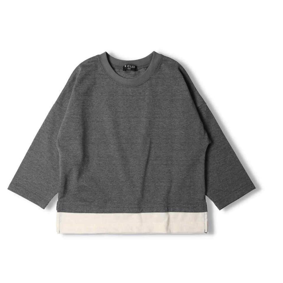 エコリッチ裾切替無地長袖Ｔシャツ