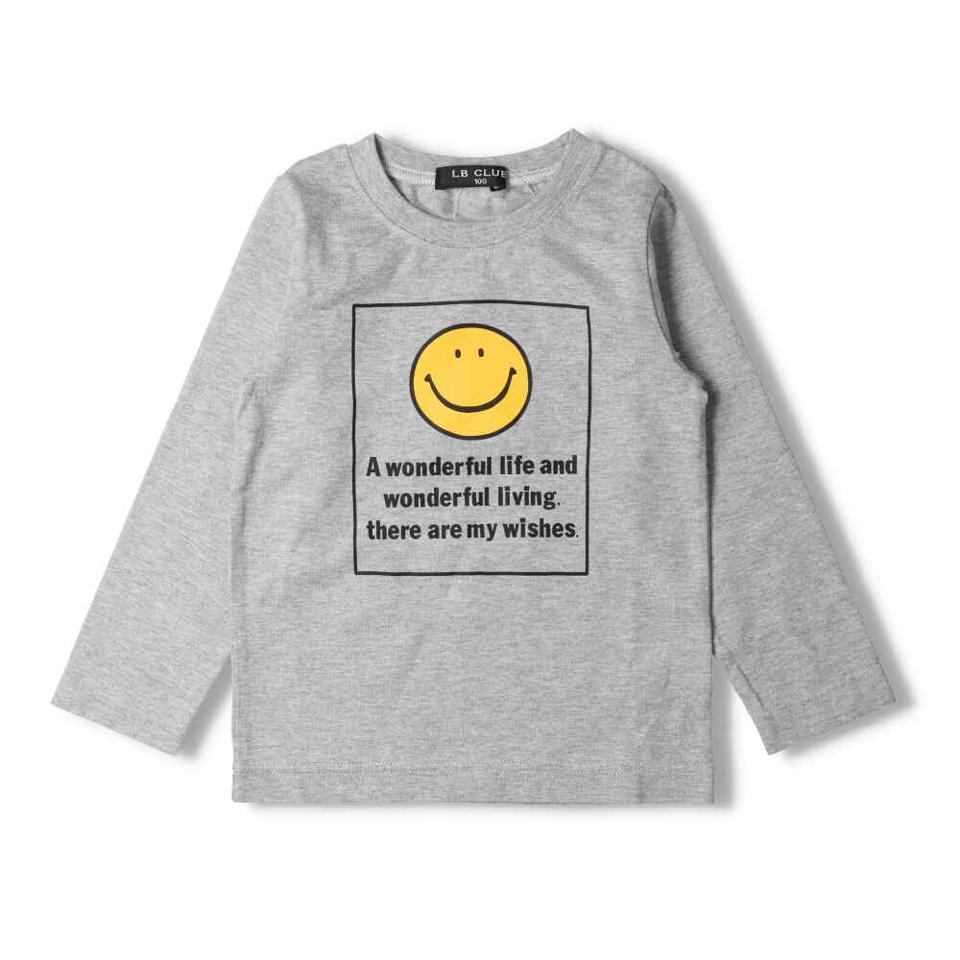 スマイルプリント長袖Ｔシャツ