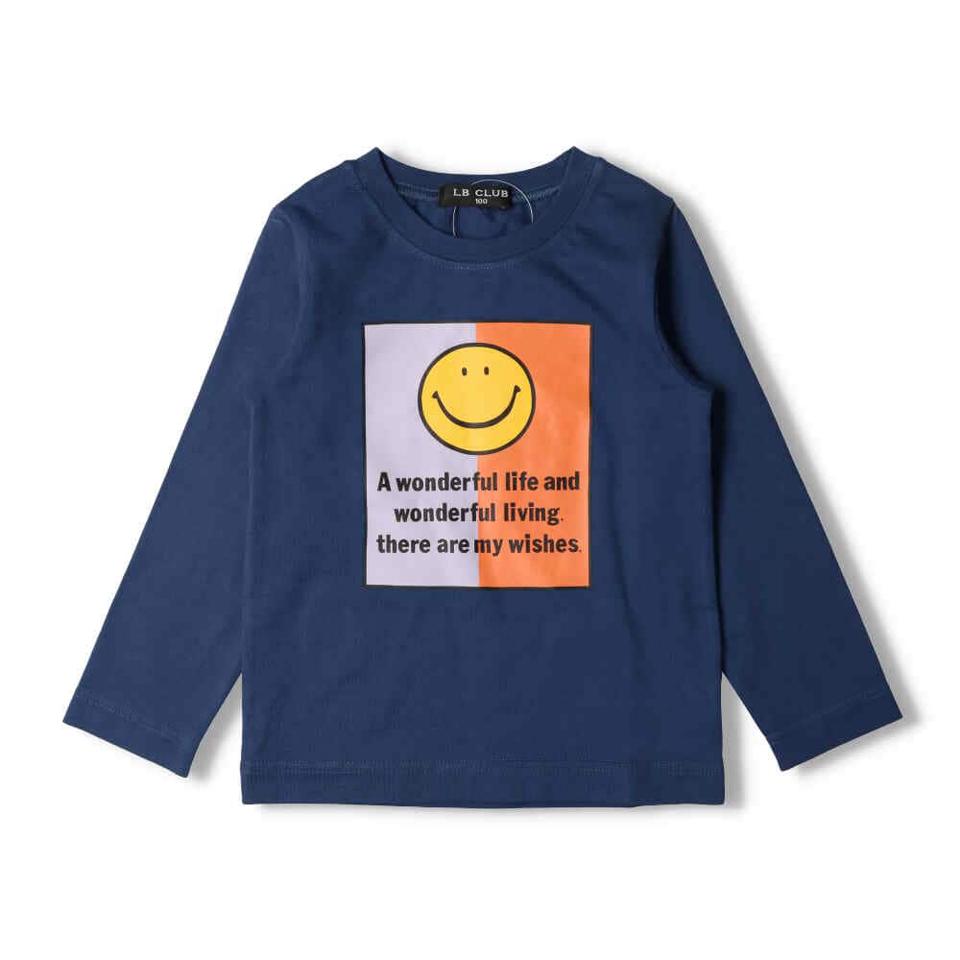 スマイルプリント長袖Ｔシャツ