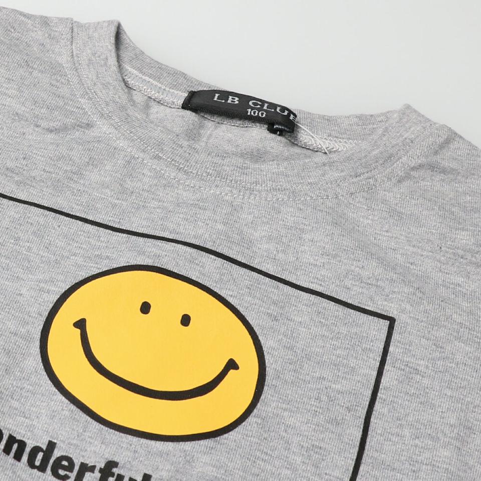 スマイルプリント長袖Ｔシャツ