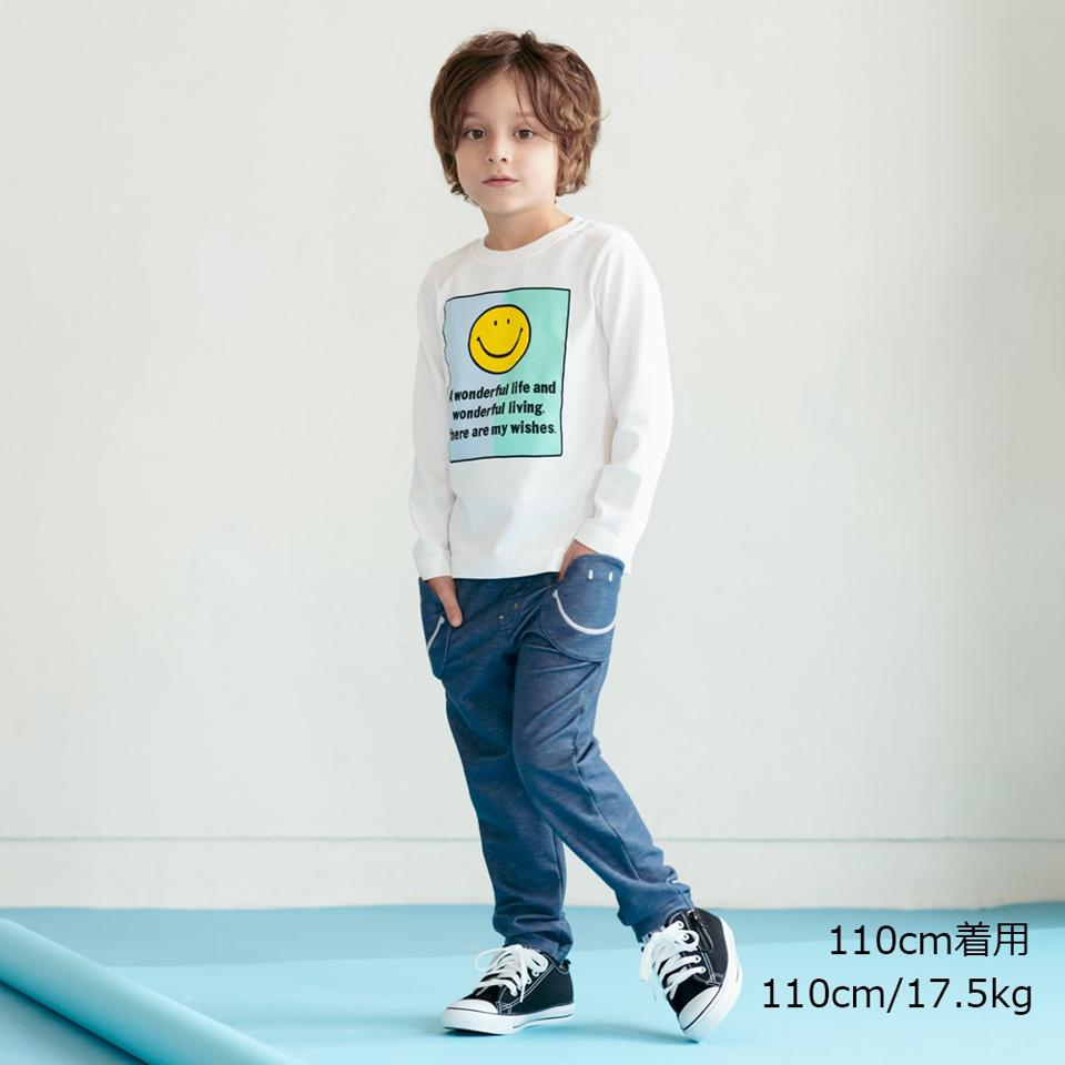 スマイルプリント長袖Ｔシャツ