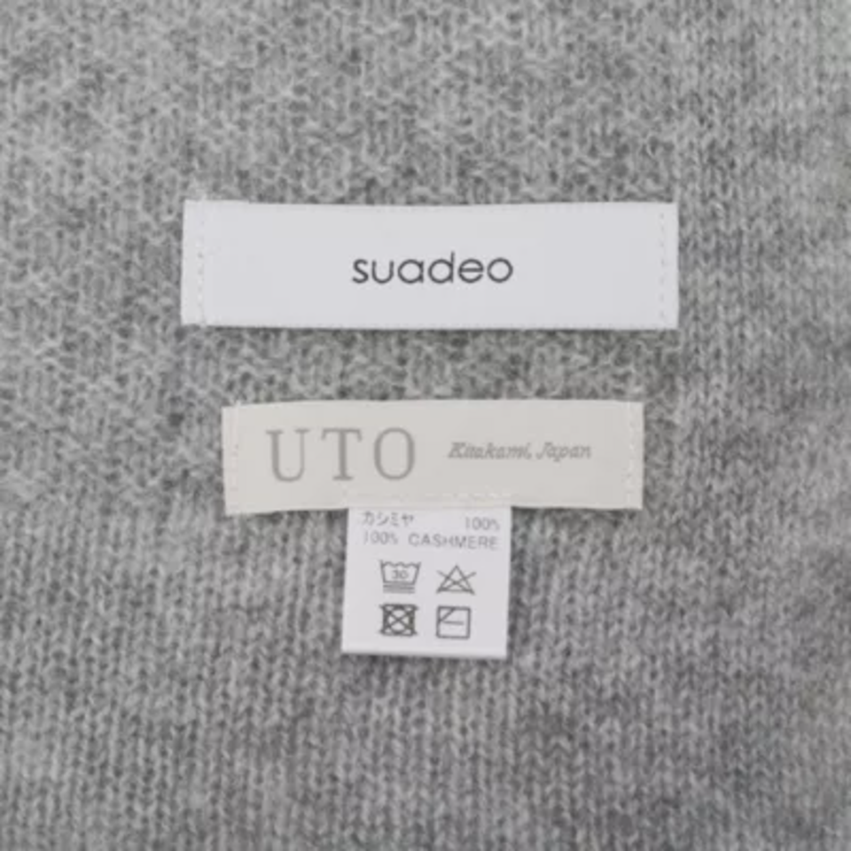 【UTOコラボ】【洗える】カシミヤ100％　天使のかのこ編みストール