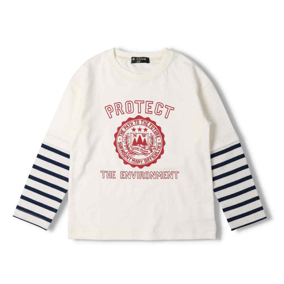 袖切替ロゴプリントＴシャツ