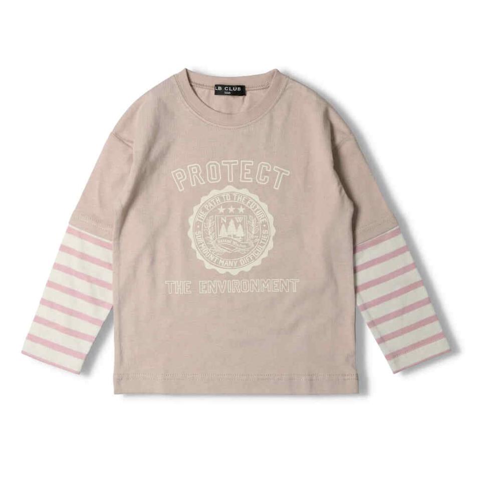 袖切替ロゴプリントＴシャツ
