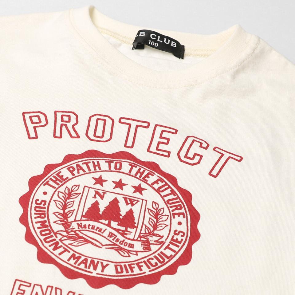 袖切替ロゴプリントＴシャツ
