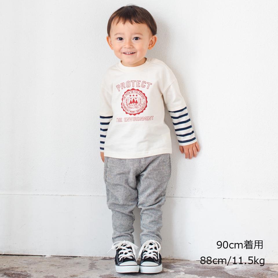袖切替ロゴプリントＴシャツ