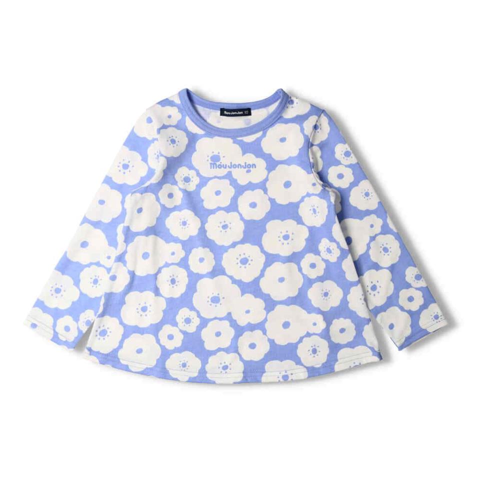 花柄綿縁長袖Ｔシャツ