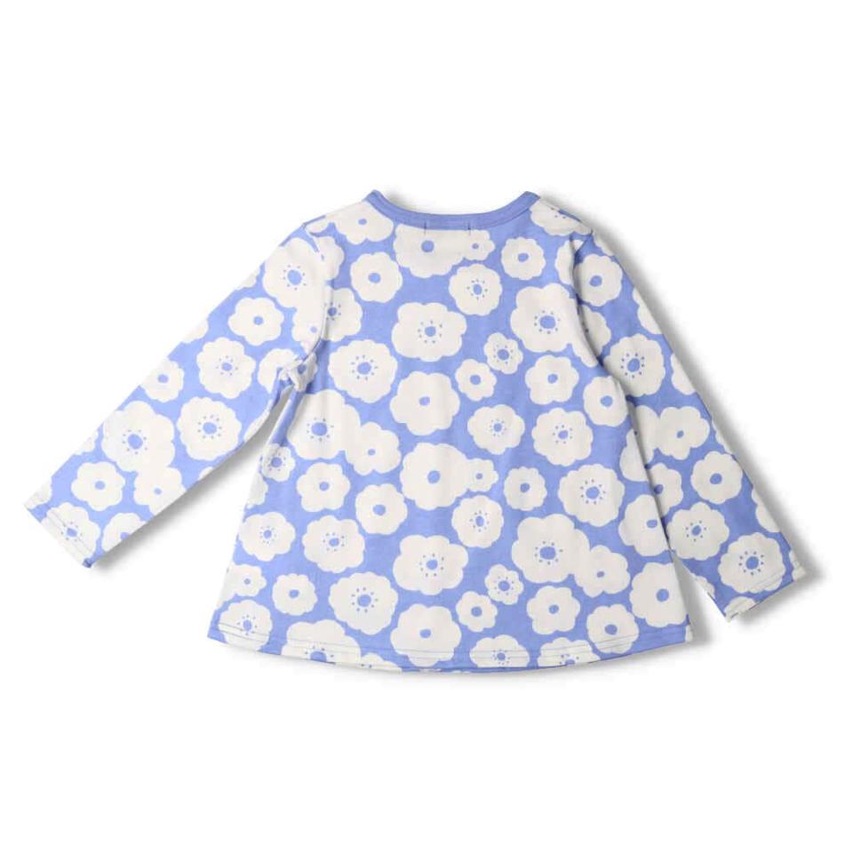 花柄綿縁長袖Ｔシャツ