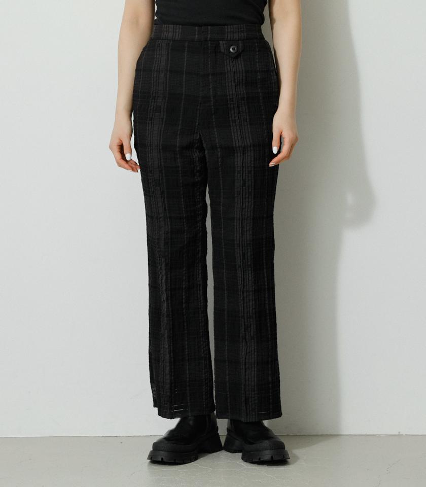 SHEER CHECK PANTS/シアーチェックパンツ
