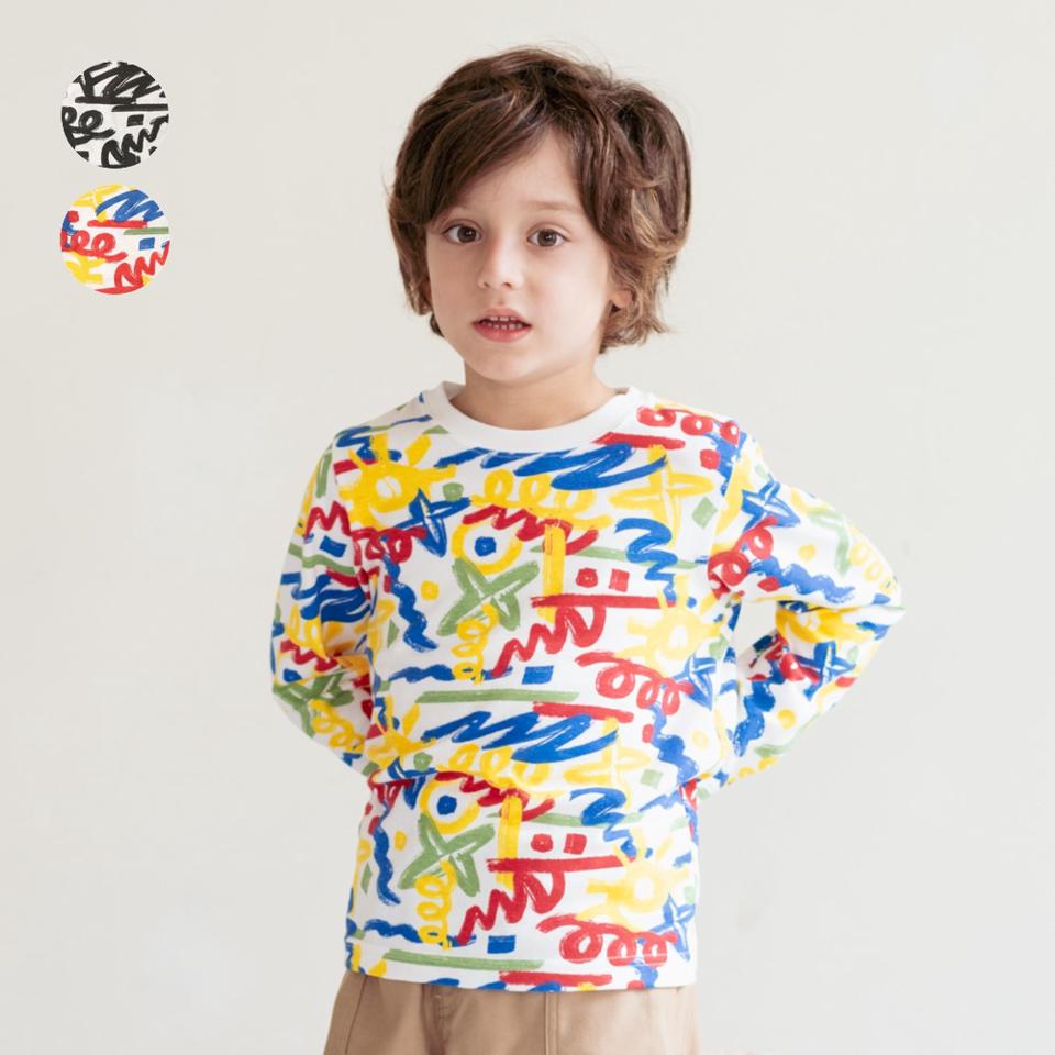 アート柄プリントＴシャツ