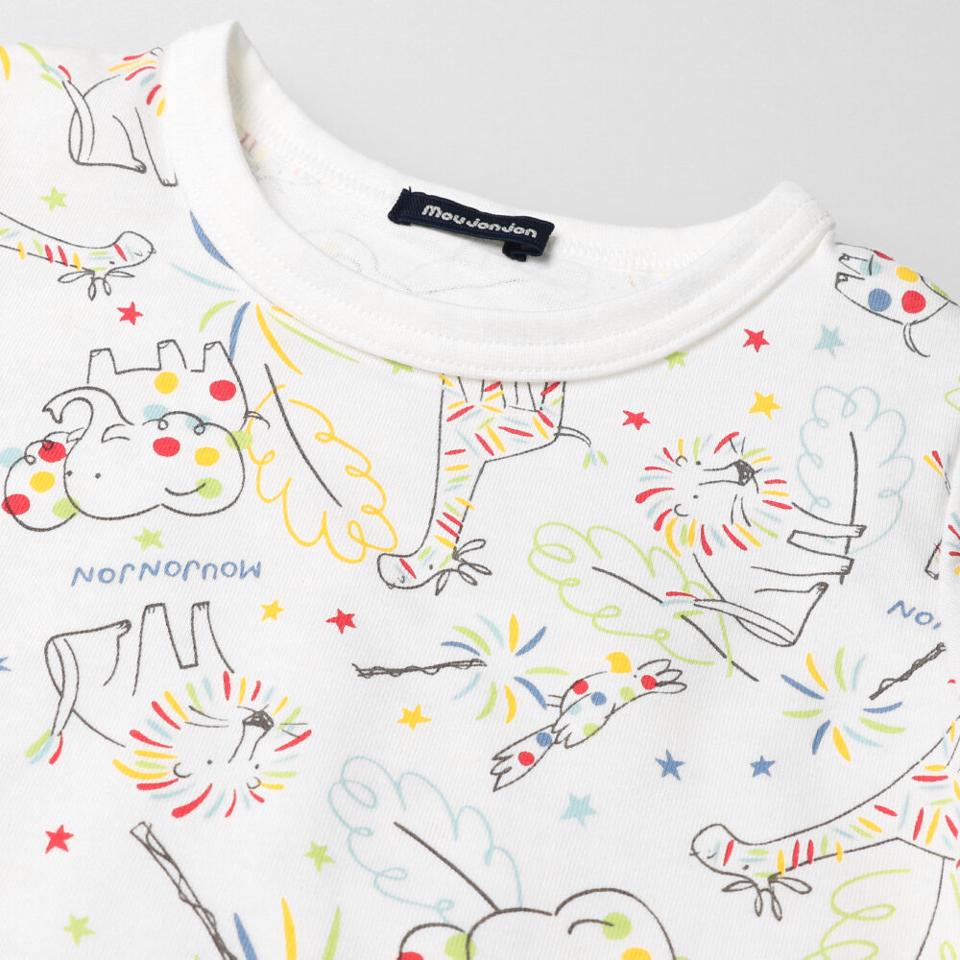 動物・恐竜総柄長袖Ｔシャツ