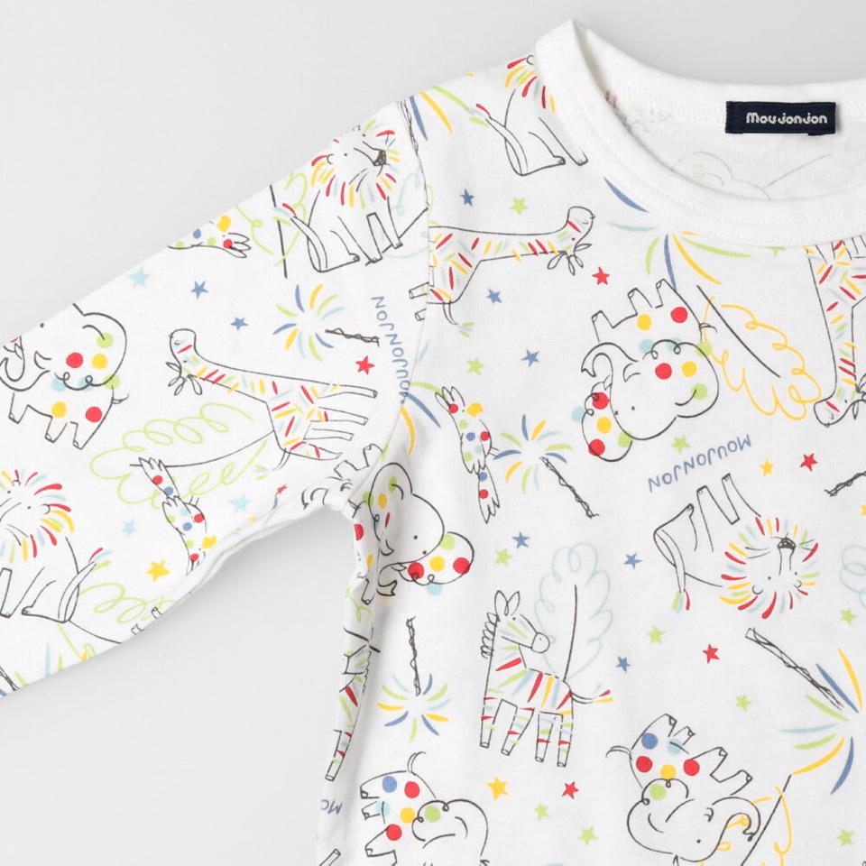 動物・恐竜総柄長袖Ｔシャツ
