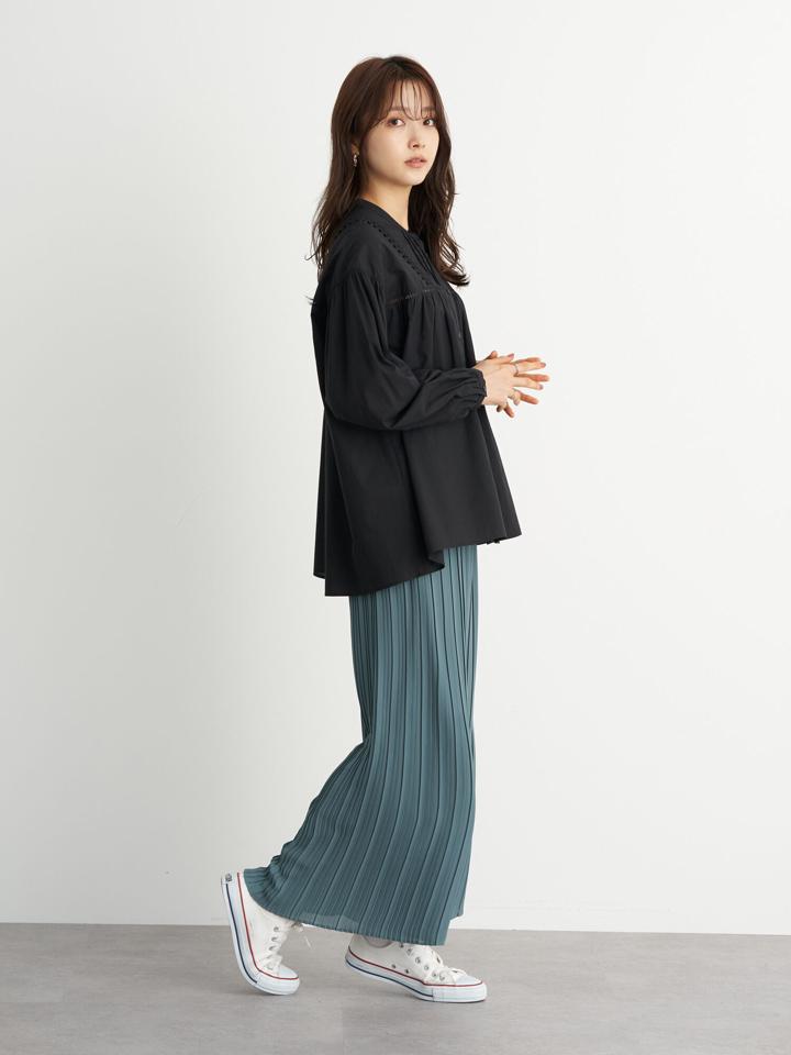 ＜ＷＥＢ限定大きな・小さなサイズ＞ロマンティックねじりタックブラウス