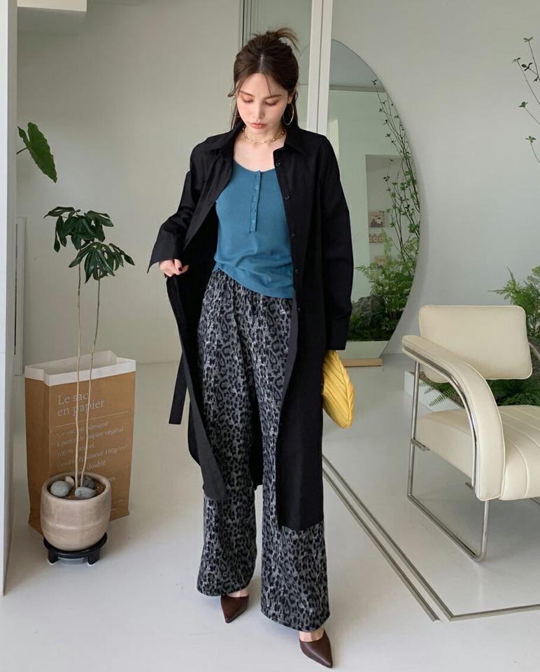 ストラップ付ロングシャツワンピース・全3色・t00058 レディース 【ops】ワンピース ロング丈 ロングワンピース シャツワンピース 長袖 ストラップ シャツ 単色 無地 シンプル 大人 爽やか カジュアル 春 秋 韓国ファッション ハイホリHIHOLLI