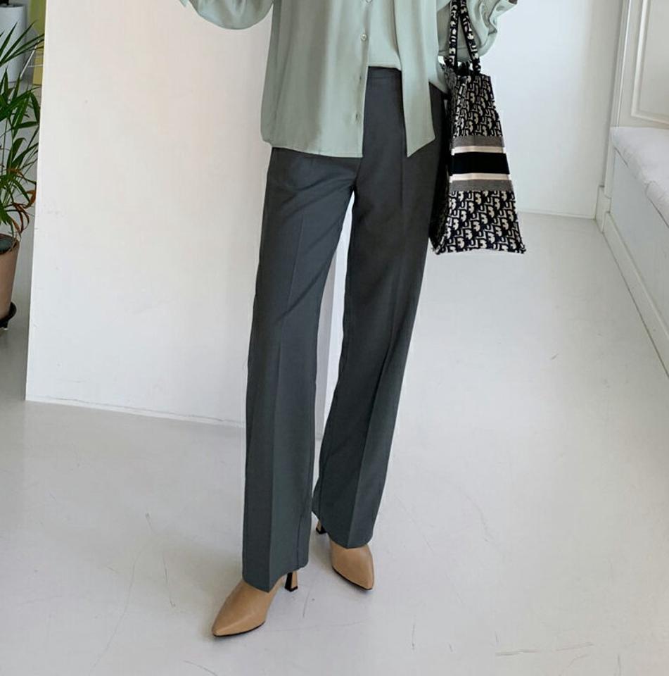 ワイドスラックス・全3色・t00067 レディース 【pt】スラックス パンツ ズボン ロングパンツ 長ズボン ワイド 単色 無地 シンプル 大人 ストレート センタ—プレス オフィスカジュアル 秋 冬 春 韓国ファッション ハイホリHIHOLLI