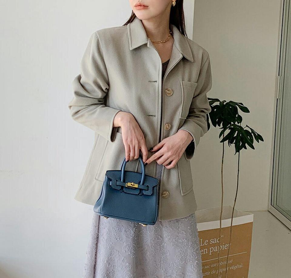 3ポケットシャツ・全3色・t00116 レディース 【bl】トップス シャツ 長袖 単色 無地 シンプル ベーシック 大人 きれいめ 秋 冬 韓国ファッション ハイホリHIHOLLI