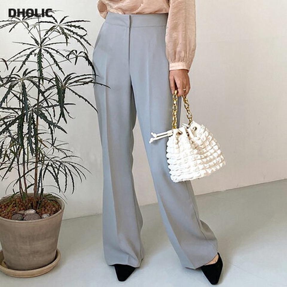 ハイウエストフレアスラックス・全3色・t66544 レディース 【pt】韓国ファッション ボトムス ロング ロングパンツ スラックスパンツ スラックス ハイウエスト フレア 無地 シンプル 体型カバー フェミニン カジュアル 秋 冬