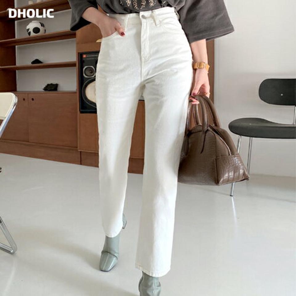 コットンストレートパンツ・全2色・b66535 レディース 【pt】韓国ファッション ボトムス ロング ロングパンツ コットン ストレートパンツ ハイウエスト 無地 ベーシック シンプル 体型カバー フェミニン カジュアル 秋 冬