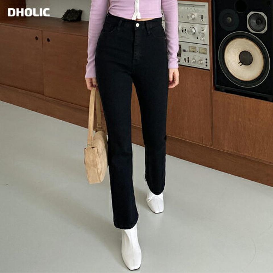 ブラックフレアパンツ・全1色・t66545 レディース 【pt】韓国ファッション ボトムス ロング ロングパンツ フレアパンツ ポケット スリム ベルトループ ハイウエスト 無地 シンプル フェミニン カジュアル 秋 冬