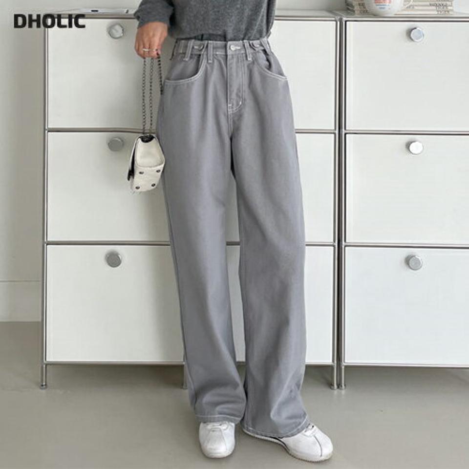 ノンフェイドステッチウエストボタンワイドパンツ・全3色・t66112 レディース 【pt】韓国ファッション ボトムス ロング ロングパンツ ノンフェイド ステッチ ワイドパンツ ストレート 無地 シンプル フェミニン カジュアル 秋 冬