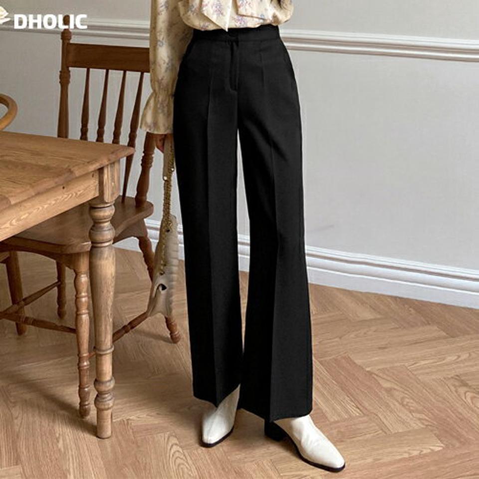 ストレートスラックス・全2色・t65273 レディース 【pt】韓国ファッション ボトムス ロング ロングパンツ スラックスパンツ スラックス ストレート ダーツ シック 無地 シンプル カジュアル デイリー 秋 冬