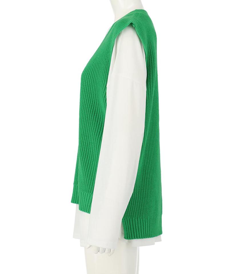 ロングTシャツ×ベストセット