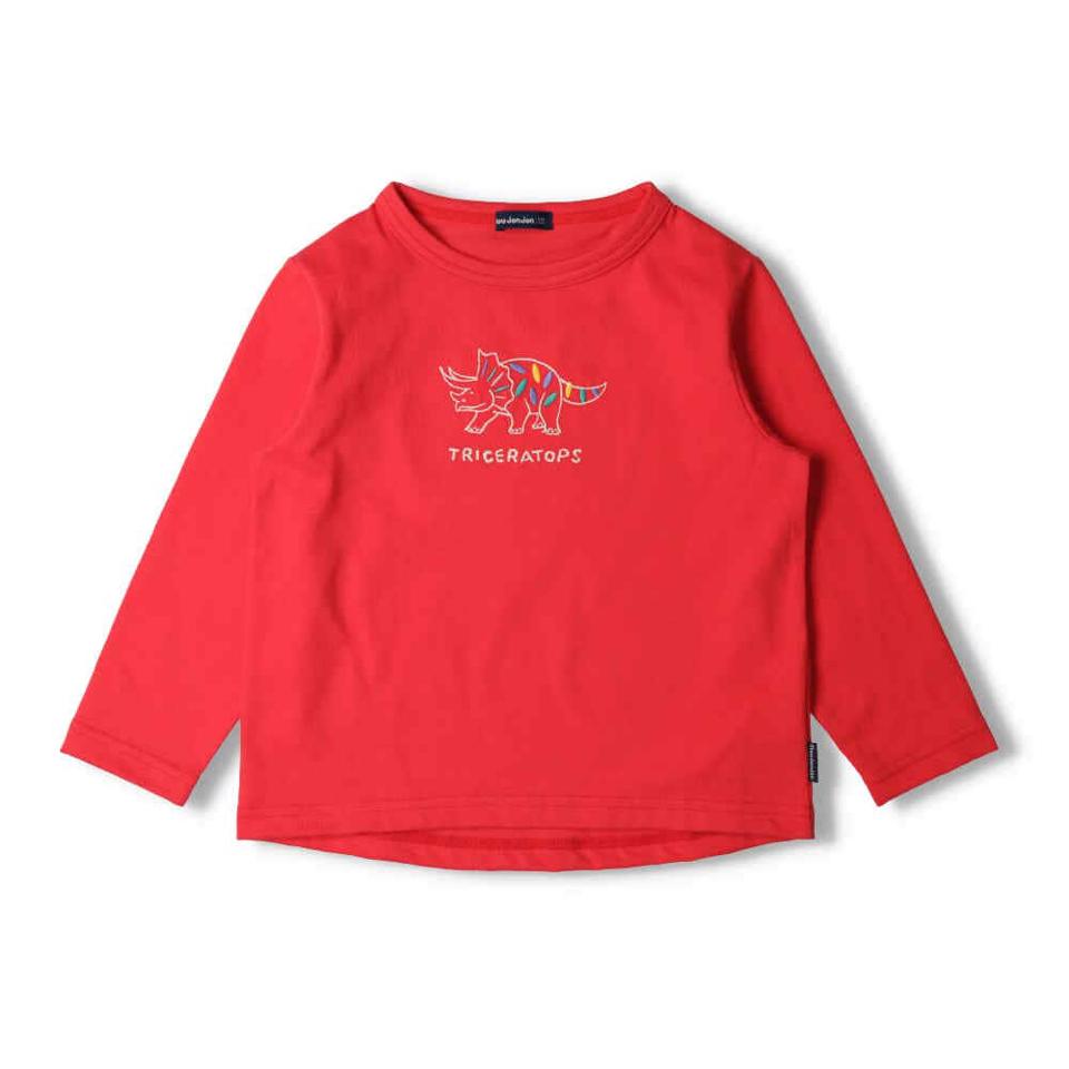 恐竜・動物刺繍長袖Ｔシャツ