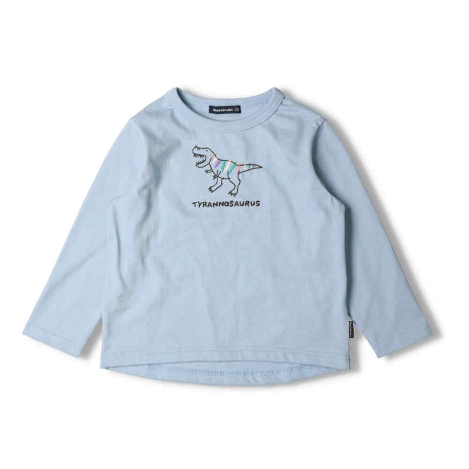 恐竜・動物刺繍長袖Ｔシャツ
