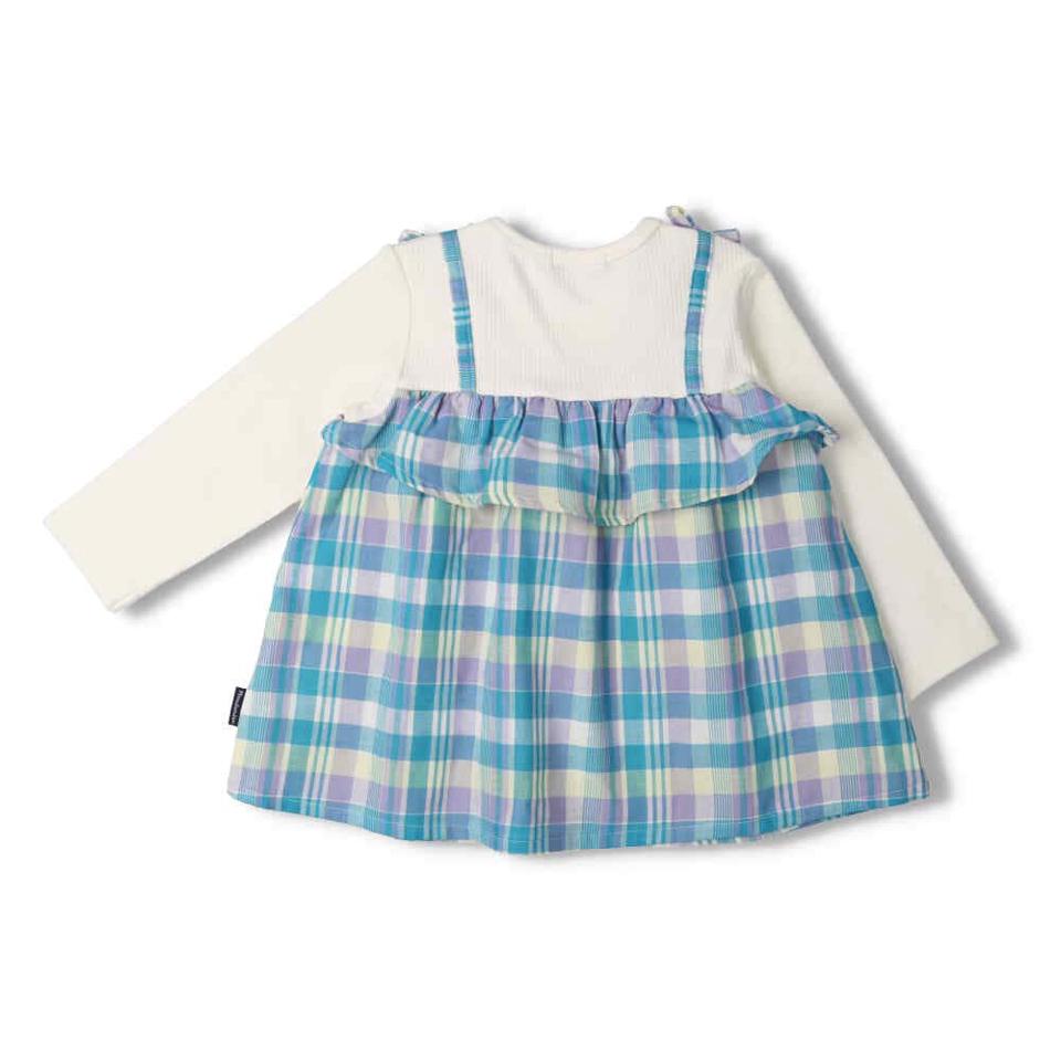 チェック柄キャミチュニックTシャツ