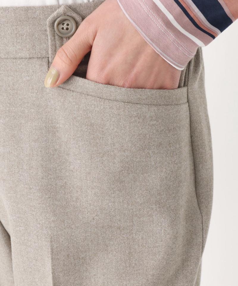 起毛ストレッチテーパードパンツ