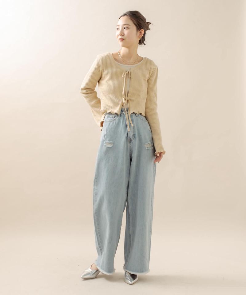 [mline] リボンカーディガン