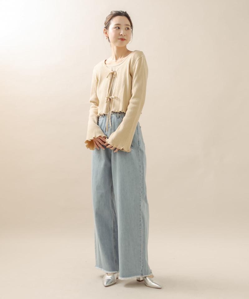 [mline] リボンカーディガン