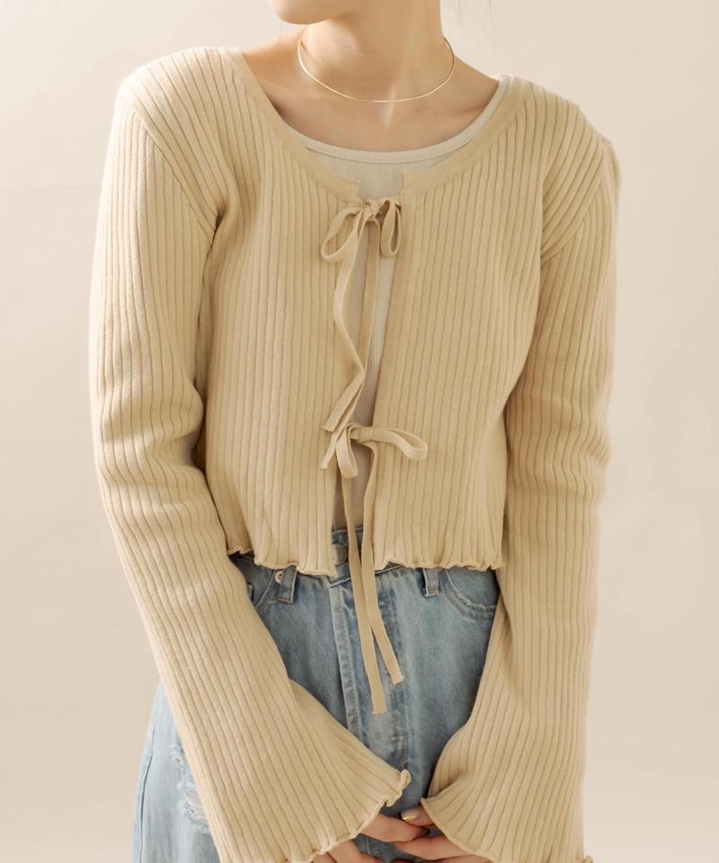 [mline] リボンカーディガン